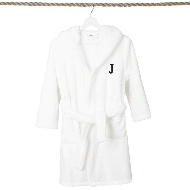 Peignoir à capuche double 100% polyester personnalisé, S, J, Noir