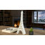 Sculpture de tour décorative pour la décoration intérieure - Figurine moderne en porcelaine avec motif d'inspiration Eiffel - Décoration intérieure pour table basse, présentoir de tablette ou décoration de vestibule - 14 po, ivoire