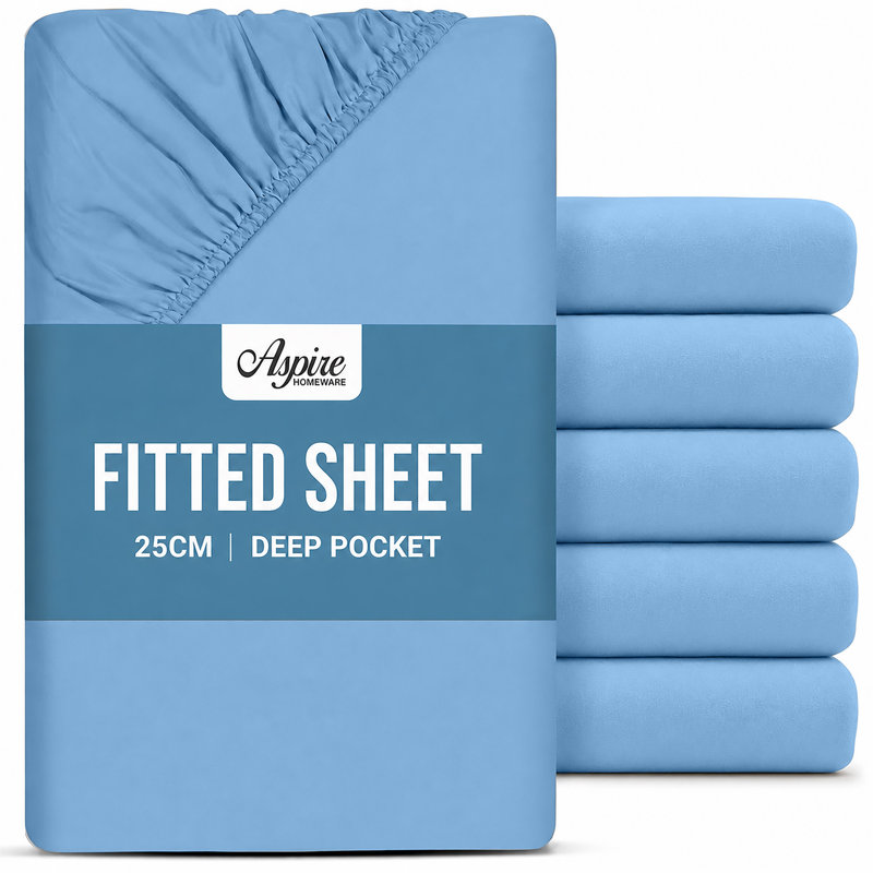 Machine Tufted Fitted Sheet, Super King (180cm W x 200cm L)