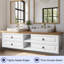 Base de meuble-lavabo double mural 96 po 96 po