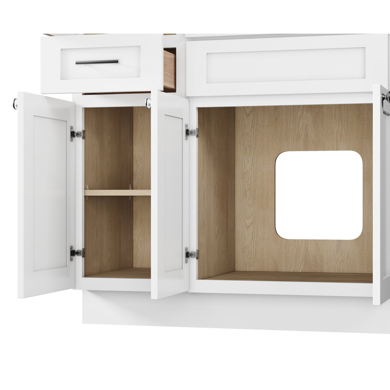 Ensemble de meuble-lavabo simple 51 po Disar, Blanc