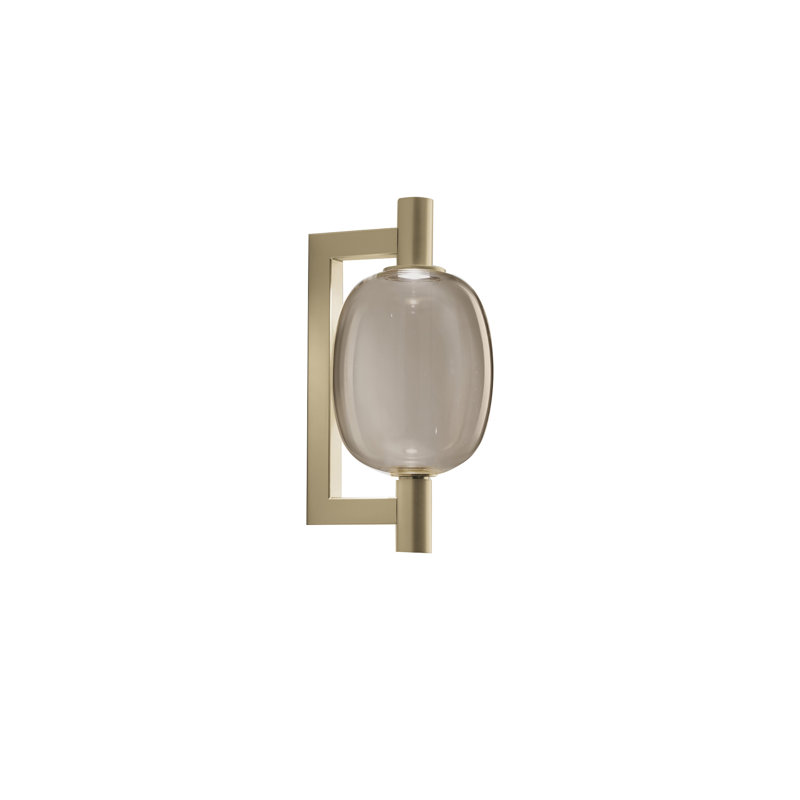 Riflesso Wall Lamp P Crystal Transparent Matt Gold 3 L22cc Ul, Smoky Transparent