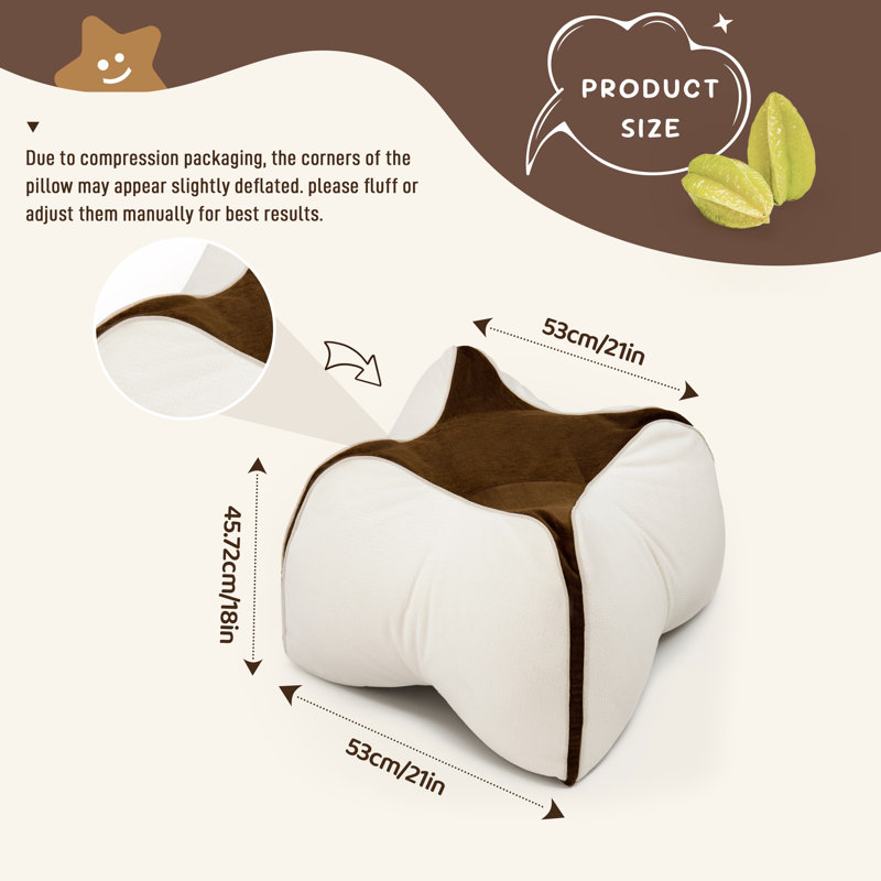 Beige Backrest Cushion