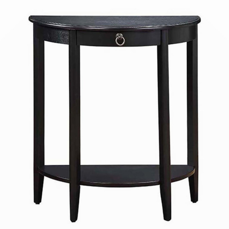 Black Console Table With Bottom Shelf