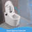 Smart Toilet With Auto Open/Close Function, Multiple Wash Modes, Foot Sensor And Led Display - White Modern Ceramic Bathroom Toilet, 26.74 In Depth, 15.82 Width, 18.24 Height, 86.92 Lb Weight Cover,