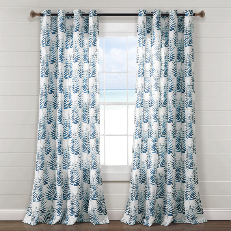 Sheer Curtain Pair, Navy