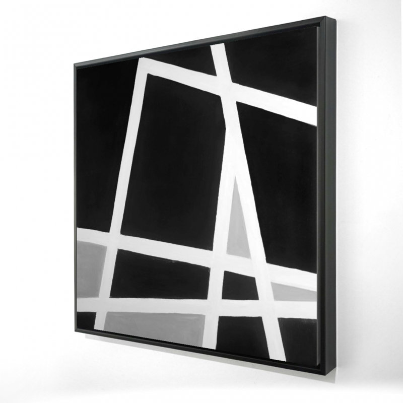 " Black And White Abstract Lines "