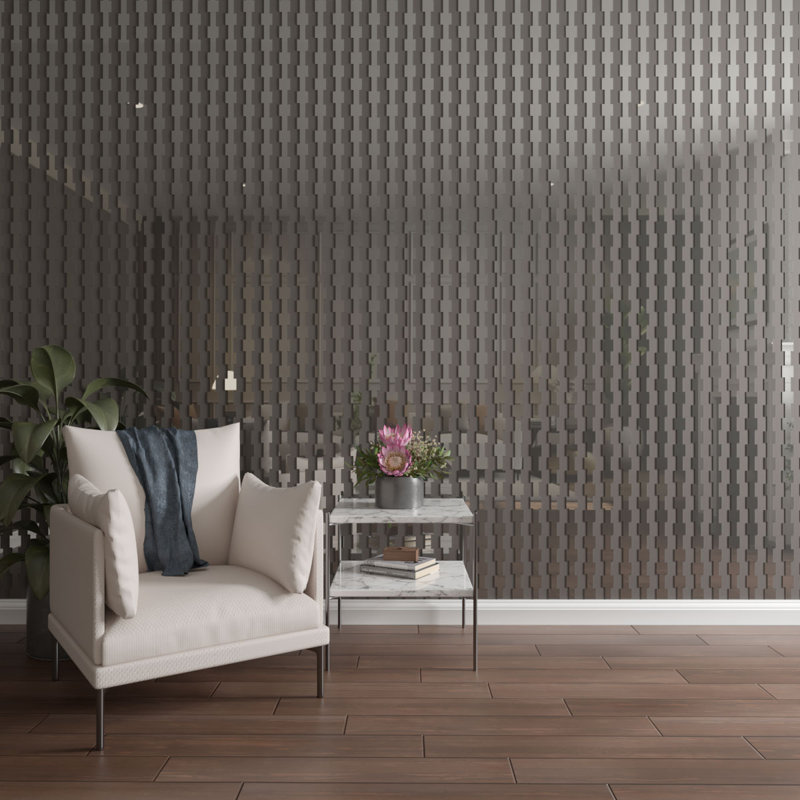 Ensemble de 30 panneaux muraux Midland, Argent, H 47 po x l 2 po