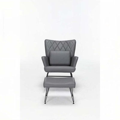Rocking Chair, Glider Chair,Rocking Accent Chair with Lumbar Pillow and Ottoman for Nursery/Living Room/Bedroom by George Oliver