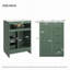 Meuble-lavabo avec lavabo en céramique intégrée, armoire de salle de bain à 1 porte et 3 tiroirs, meuble-lavabo simple vasque pour petites et moyennes salles de bain