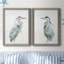 Blue Heron I - ensemble de 2 reproductions d'art sur toile encadrées-595298004-595298015