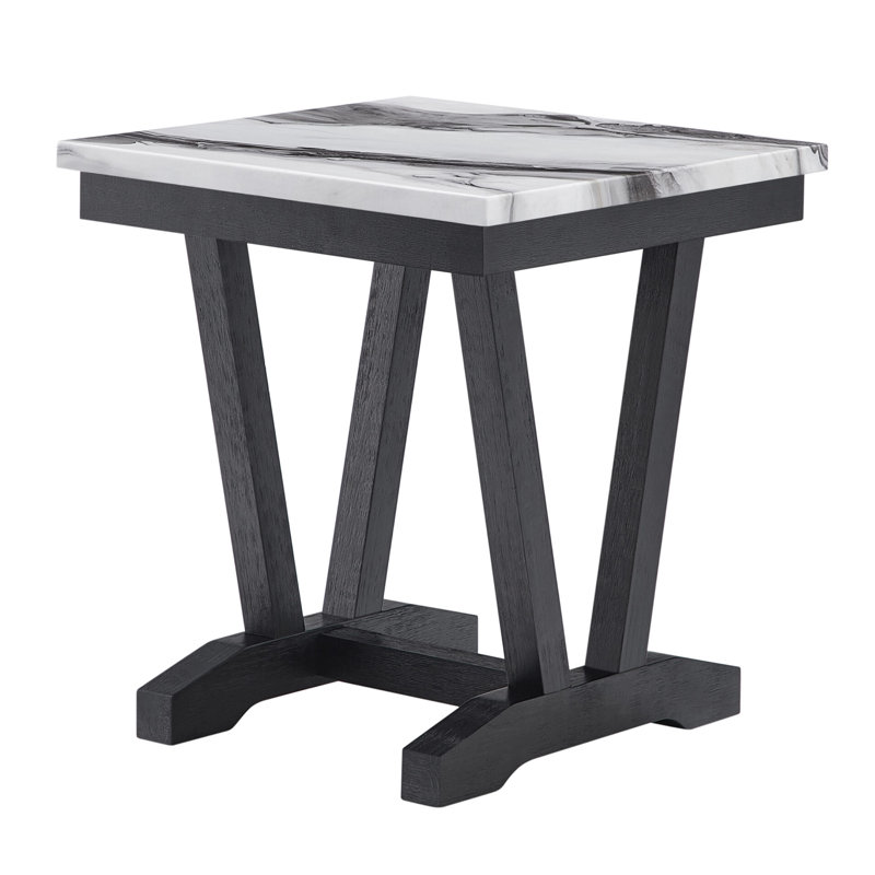 Table de bout T1319 noir / blanc