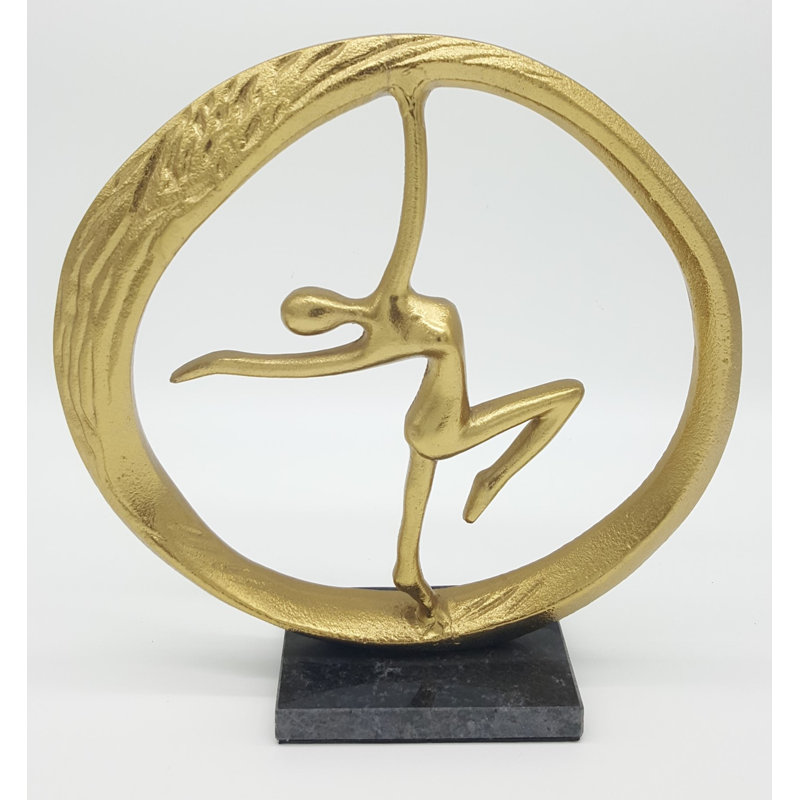 Amarilis 30cm Decor Metal Gold  Dancing Yoga Lady Figurine