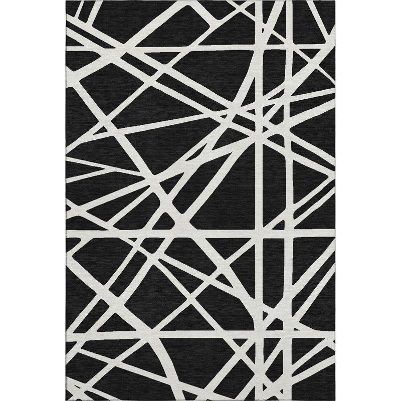 Premium Machine Washable Cossette AMF1040 Geometric Rug, Rectangulaire 8 pi x 10 pi