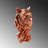Hand-Painted Decorative Object, Copper Color, 7.1 x 9.8 x 4.7 Inches | 100% Polyester, Unique Art Piece | Ideal for Home Decor, Living Room, and Office | Exquisite Craftsmanship with Distinct Color Variations-1650410132