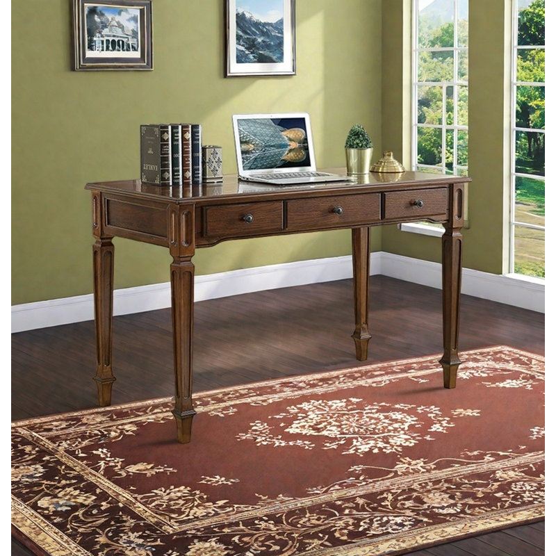 American Retro Solid Wood Desk: Classic Storage & Function, 30.71" H x 55.12" W x 23.62" D