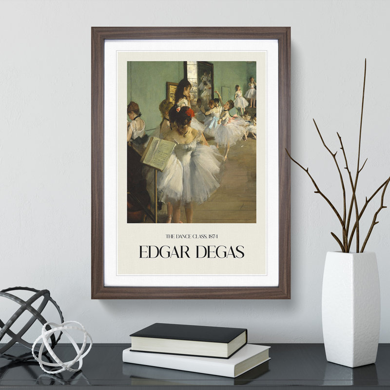 The Ballet Class Vol.2 by Edgar Degas - Picture Frame Painting, 65cm H x 48cm W x 2cm D, Walnut Framed