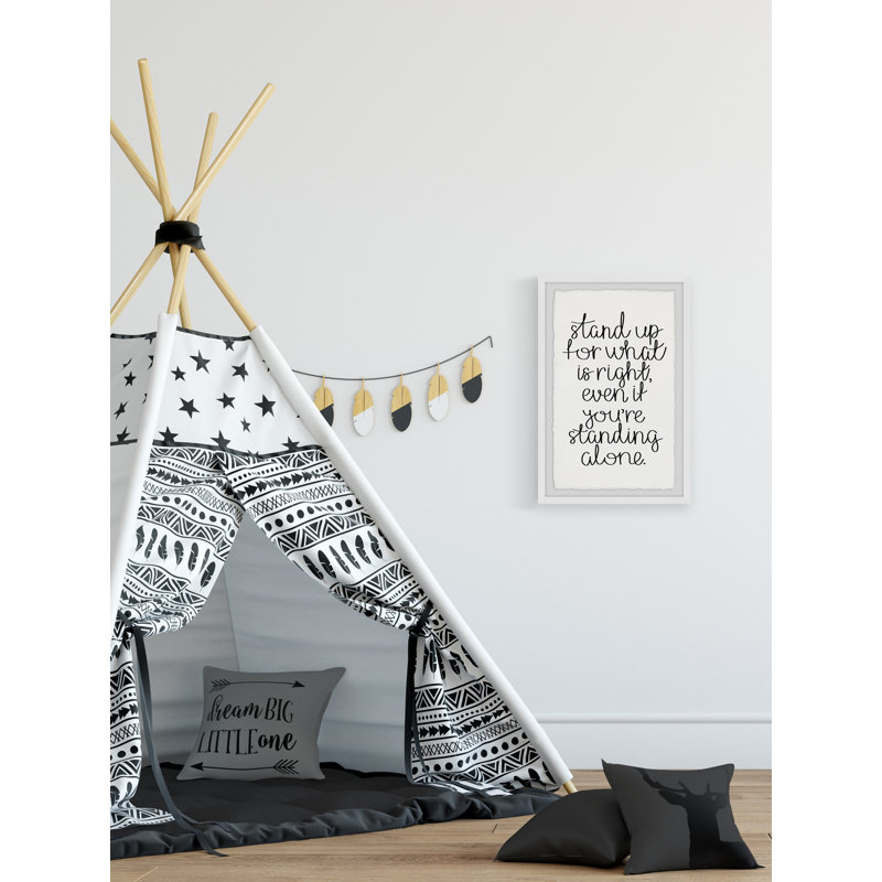 «Braham Stand Up for What Is Right», reproduction encadrée, H 45 po x l 30 po x P 1,5 po