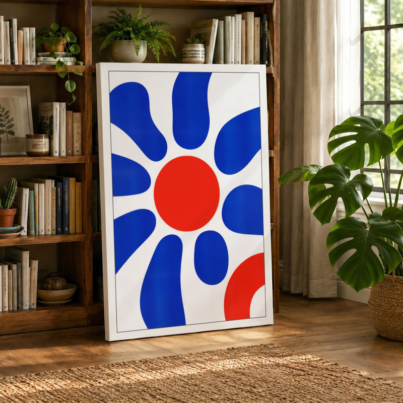Geometric Radiance Mid-Century - Wrapped Canvas, 24x16 - 61.0 x 40.6 cm, White Border