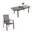 Ensemble repas pour 6 personnes avec table rectangulaire extensible