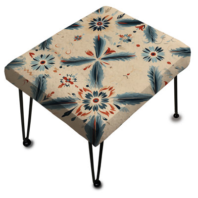 Motif Nomadic Harmony Boho - Repose-pieds rectangulaire géométrique