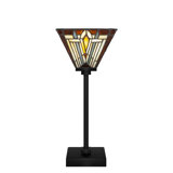 Nolic Accent Lamp With 7" Square Tahoe Art Glass