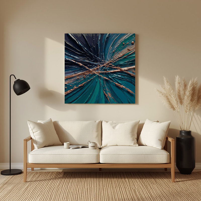 Art mural en métal Sci Fi Quantum, H 192 po x l 192 po x P 0,05 po
