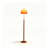 Mid-Century Solid Wood & Iron Glass Floor Lamp with 3 Color Changing Light & Foot Switch