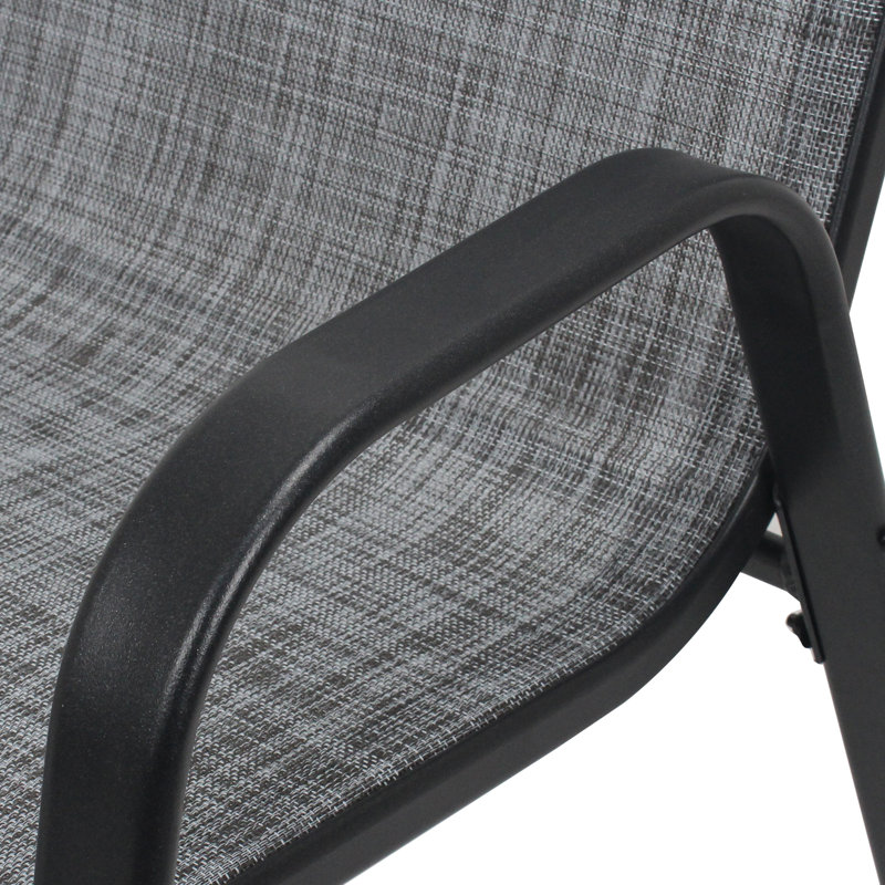 Chaises de patio en métal durables, conception ergonomique, pour un usage domestique et commercial
