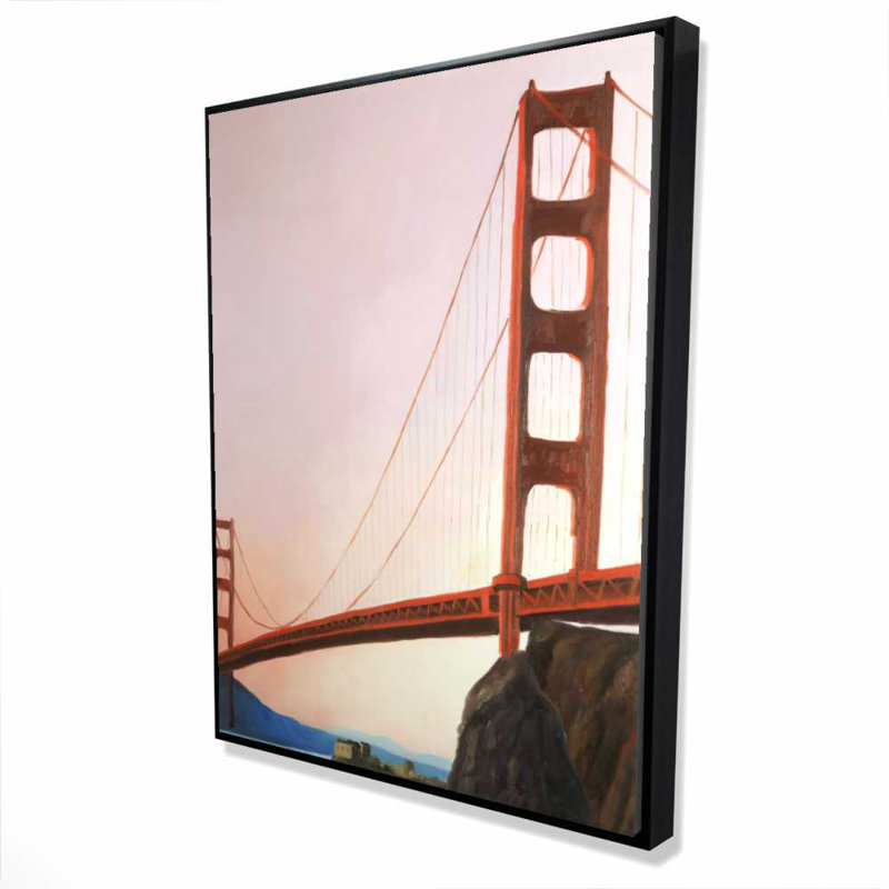 Sunset on the Golden Gate Bridge - Contemporary Canvas Art