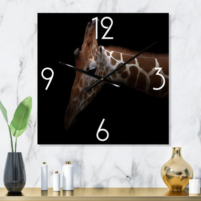 Portrait d'une girafe IV - Horloge murale de ferme