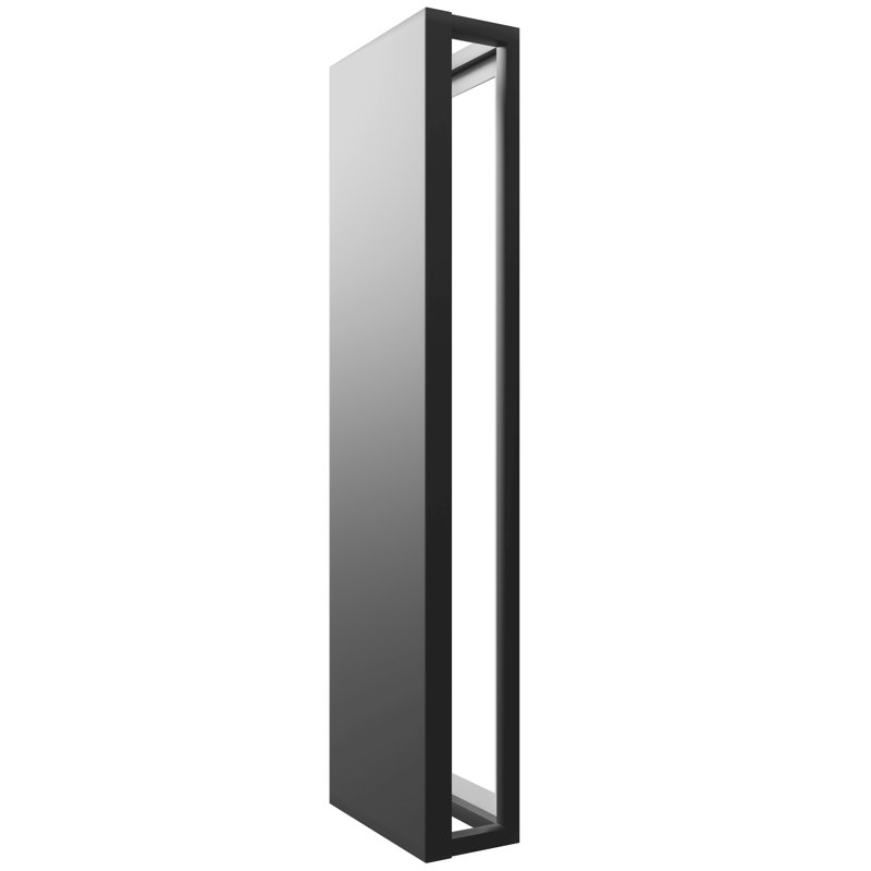 Gunnur LED Flush Mounted Sconce, 30" H x 8" W x 4" D, Black