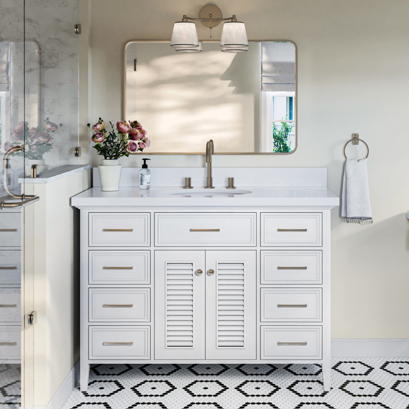 Ferree 48 " Freestanding Standard Single Bathroom Vanity Base, White