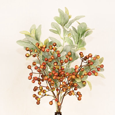 Arrangement floral de baies d'automne artificielles de 24 po pour remplissage de vase, longues branches de tige en fausse feuille de fleurs pour la maison