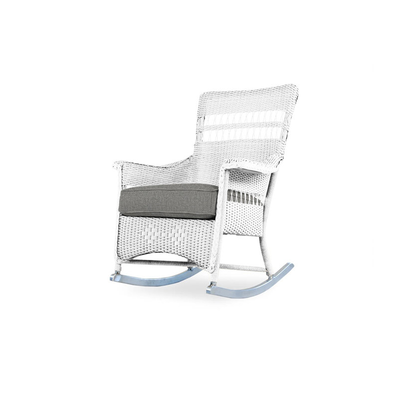 Nantucket Outdoor Rocker Chair, White, Demo Stone