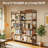 5 Tier Bookshelf, Display Bookshelf with 10 Open Shelves and Raised Baffle