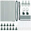 Vidaxl Fence Posts With Base Plates 13 Pcs Diameter32mm Galvanised Steel-114619068-114619063