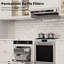 Hotte de cuisine en acier inoxydable 900 CFM avec hotte de cuisine 30 pouces, 3 en 1 à commande vocale / par geste / tactile, ventilateur à 4 vitesses avec fonction mémoire, lumières DEL