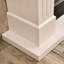 Foyer électrique blanc en bois massif-1383545320