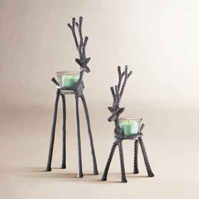 Jake Rustic Reindeer Tealight Holder