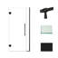 Porte de douche à charnière avec verre transparent l 36,5 po x H 76 po Transolide Elizabeth-106674796