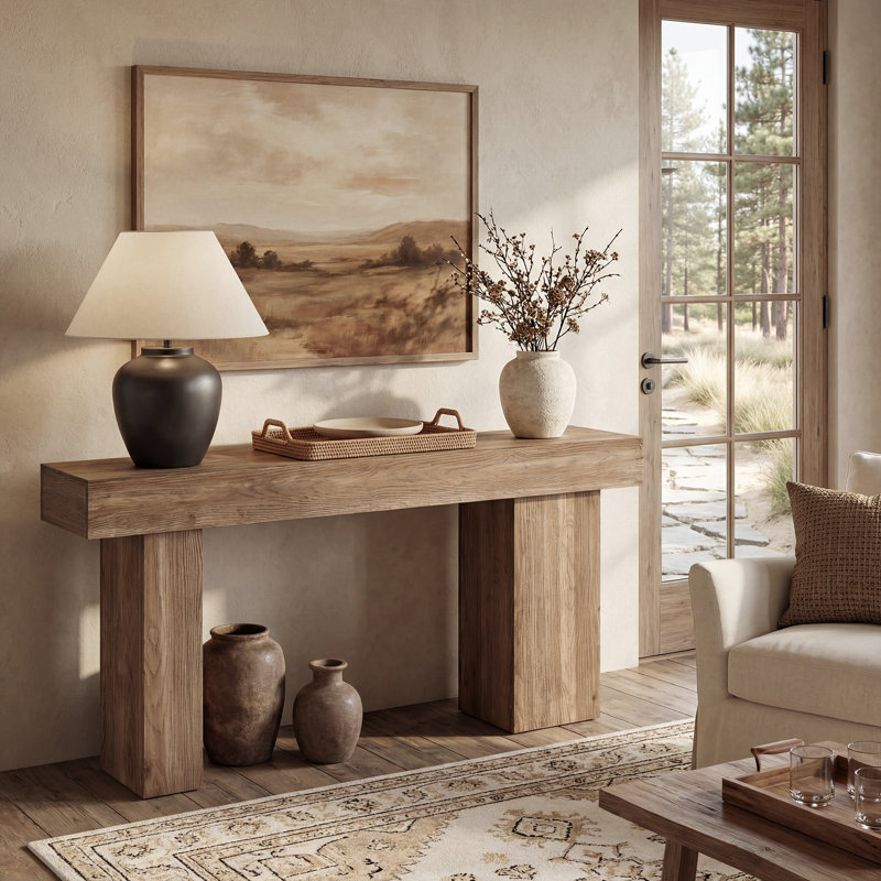 63cm Solid Wood Console Table