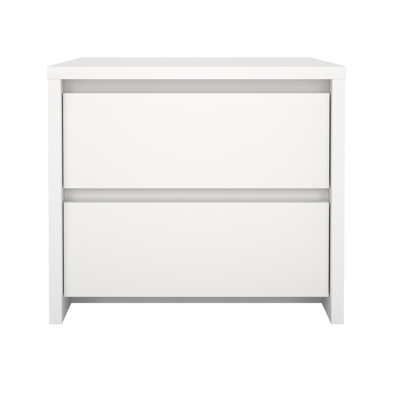 Bourquin 17.20" W 2-Drawer Nightstand, White