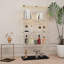 Armoire décorative, armoire de rangement avec bande à DEL Bluetooth, vitrine en verre trempé-1352326071