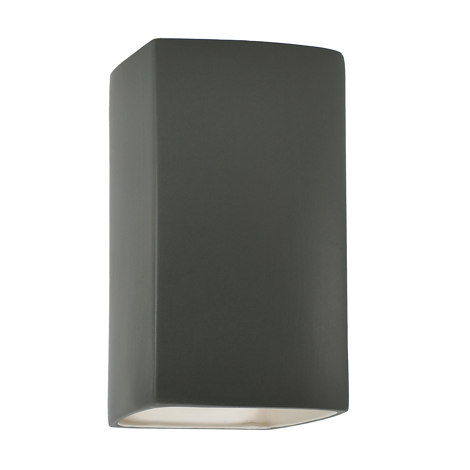 Nomad Outdoor Ceramic LED Wall Light, Pewter Green, 13.5" H x 7.25" W x 6.5" D, Integrated