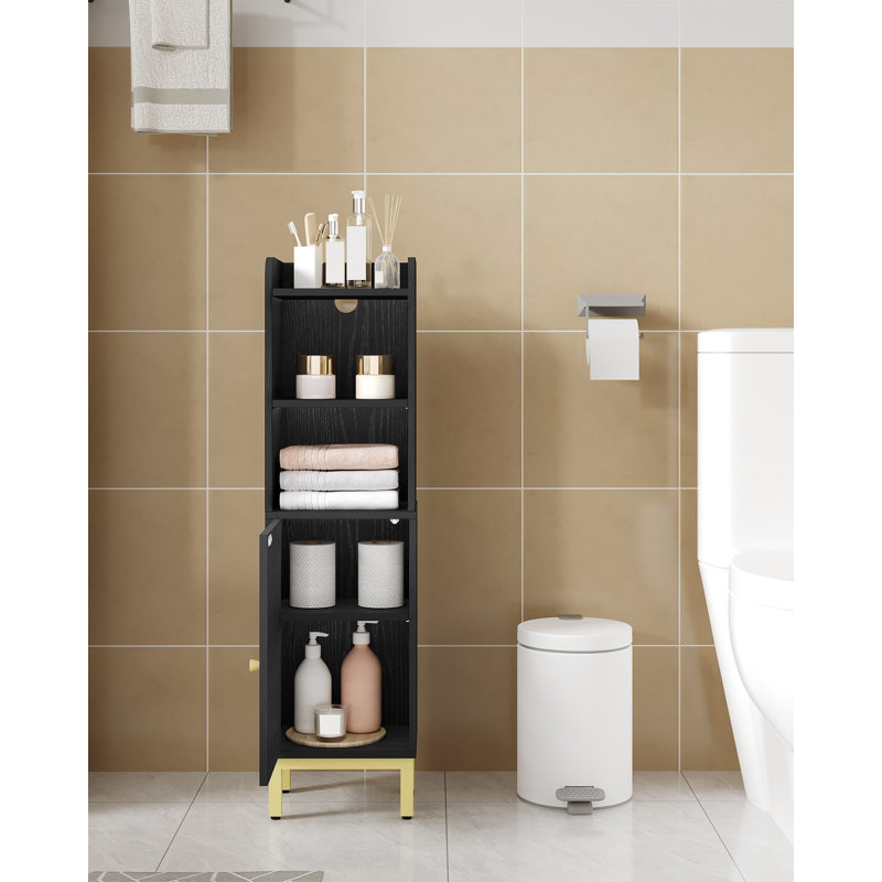 Armoire de rangement de coin avec porte, H 35,43 po x l 9,84 po x P 7,87 po, Noir