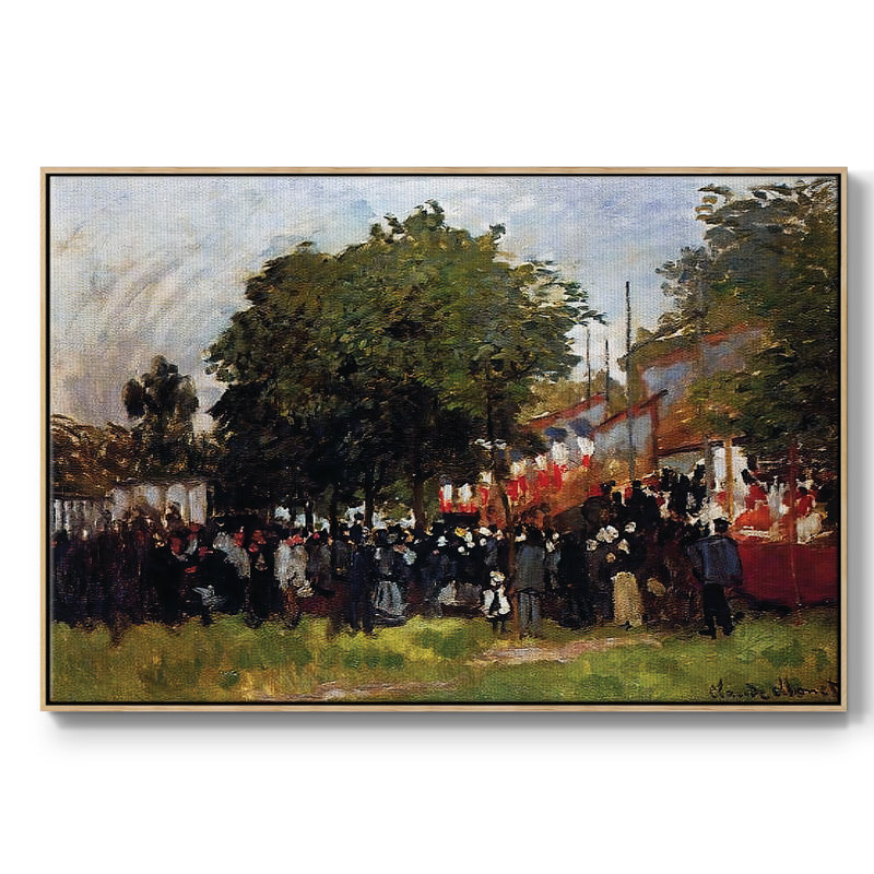 Festival à Argenteuil, 1872, H 27 po x l 41 po x P 2 po, Naturel