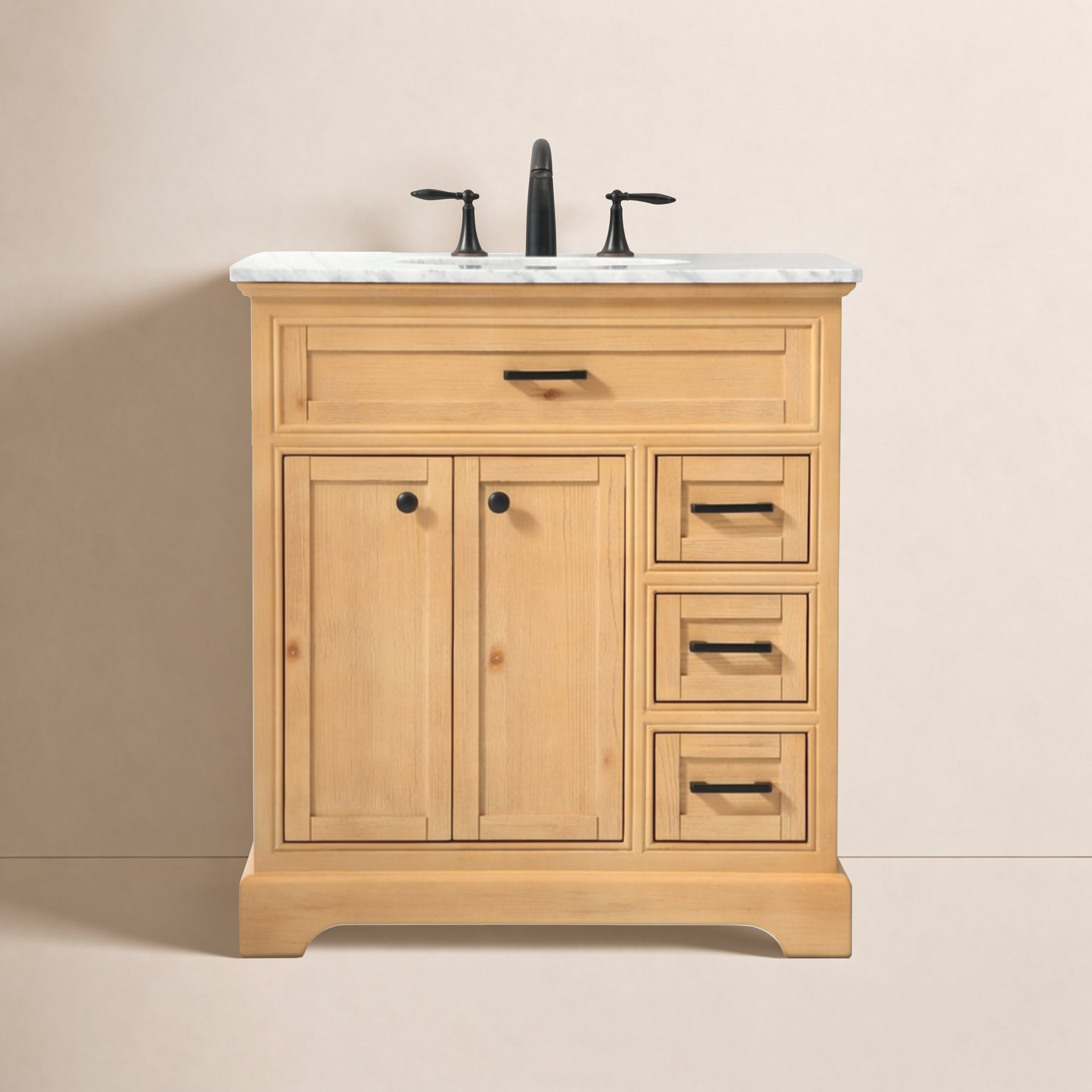 Hermes 32'' Single Bathroom Vanity, Natural