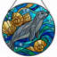 Vitrail de vitrail H 7,8 "Sea Life-170469350
