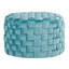 Repose-pieds rond 24 po en velours bleu glacier-1567311781